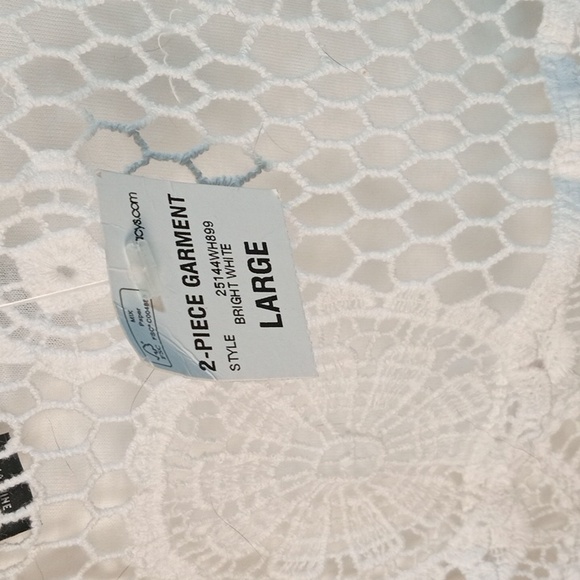 INC International Concepts White Lace Tank Top - Picture 6 of 9